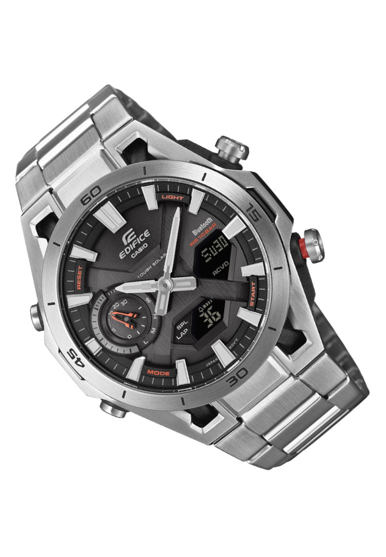 Casio Edifice ECB-2300D-1ADF Digital Analog Stainless Steel Strap Solar Bluetooth Watch for Men-Watch Portal Philippines