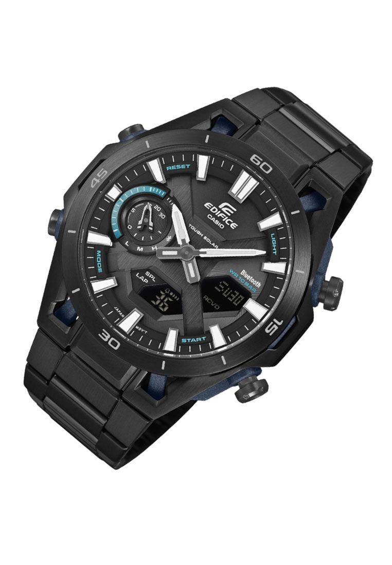 Casio Edifice ECB-2300DC-1ADF Digital Analog Stainless Steel Strap Solar Bluetooth Watch for Men-Watch Portal Philippines