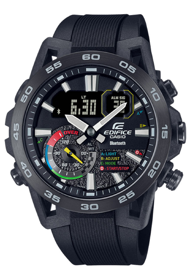 Casio Edifice ECB-40MP-1A Digital Analog Bluetooth Rubber Strap Watch For Men-Watch Portal Philippines