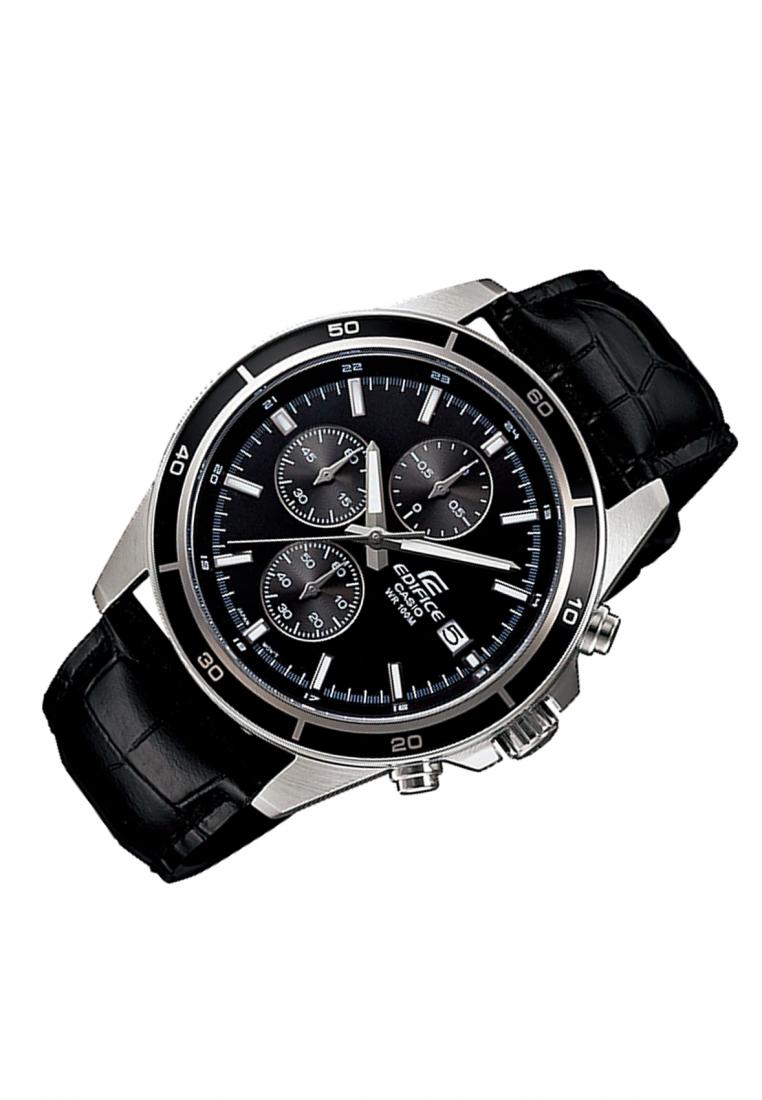 Casio Edifice EFR-526L-1A Chronograph Leather Strap Watch For Men-Watch Portal Philippines