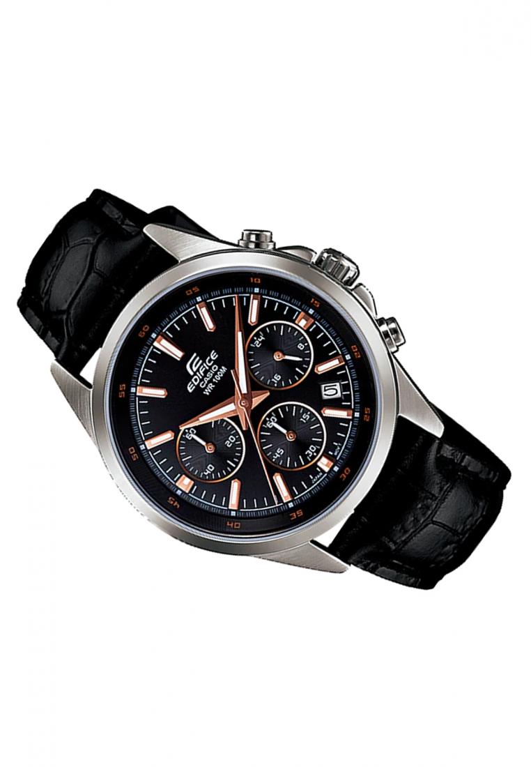 Casio Edifice EFR-527L-1A Chronograph Leather Strap Watch For Men-Watch Portal Philippines