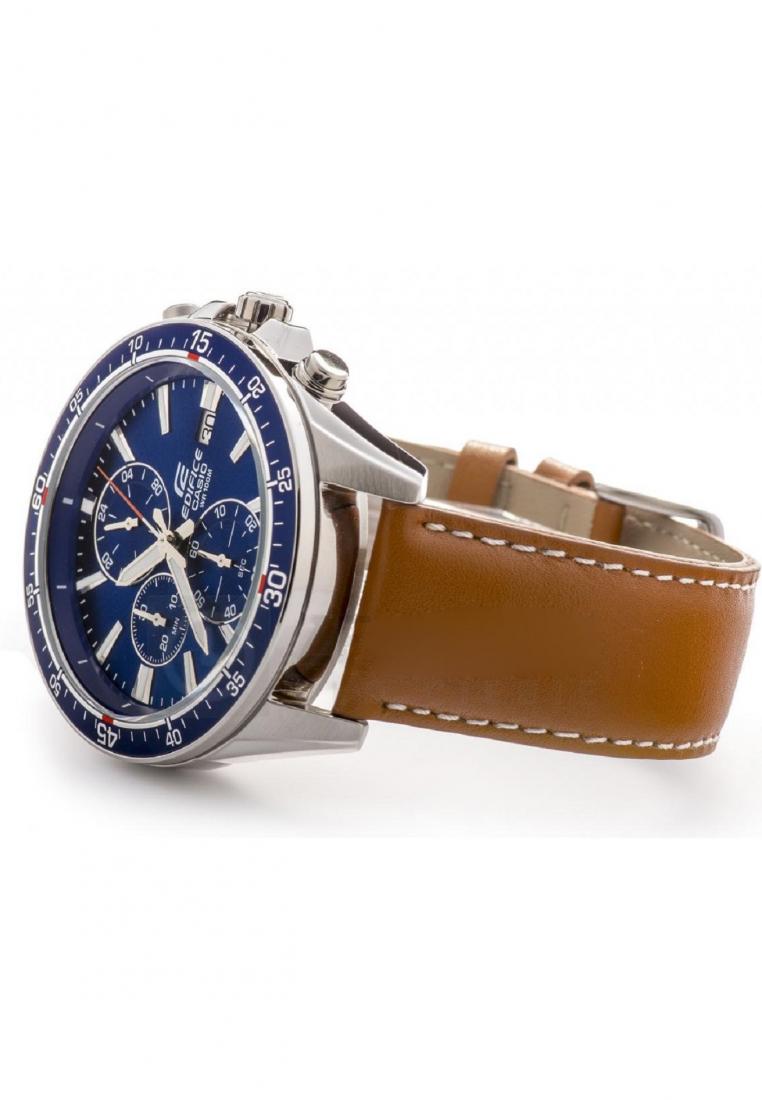 Casio Edifice EFR-546L-2A Chronograph Leather Strap Watch For Men-Watch Portal Philippines