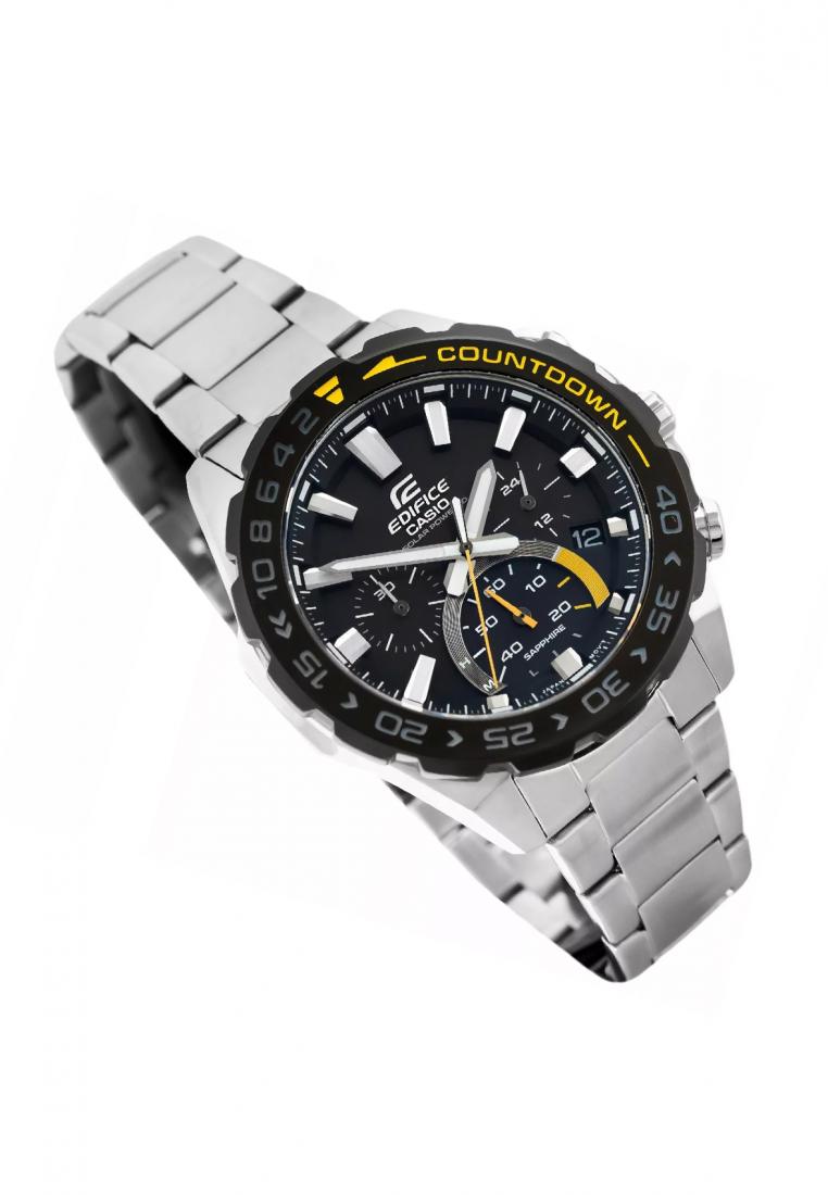 Casio Edifice EFS-S550DB-1A Solar Chronograph Stainless Steel Strap Watch For Men-Watch Portal Philippines