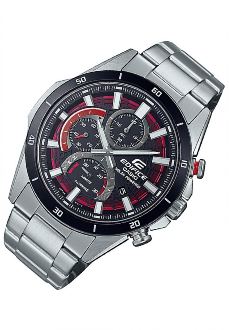 Casio Edifice EFS-S610DB-1A Solar Chronograph Stainless Steel Strap Watch For Men-Watch Portal Philippines