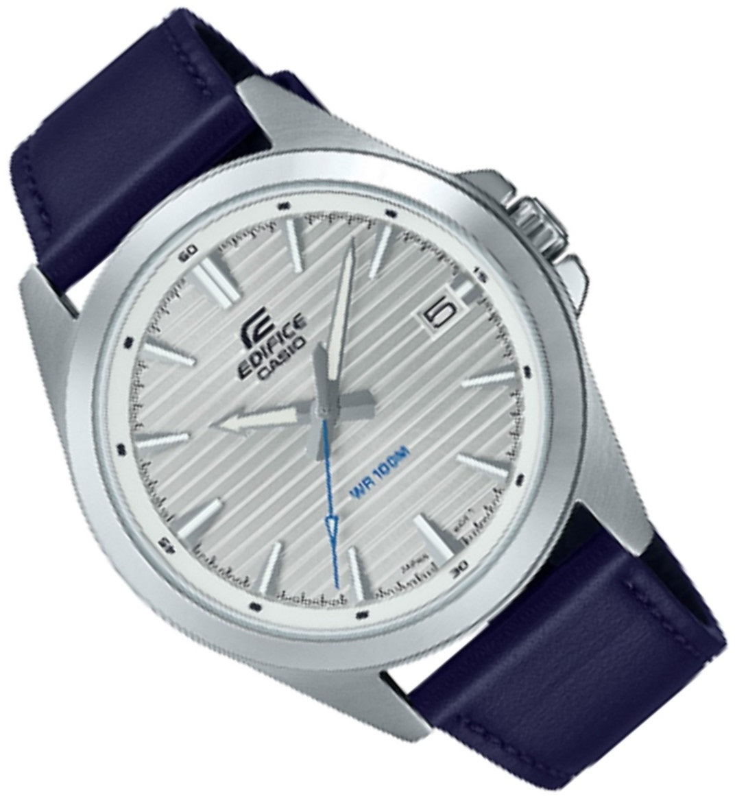 Casio Edifice EFV-140L-7A Chronograph Leather Strap Watch For Men-Watch Portal Philippines