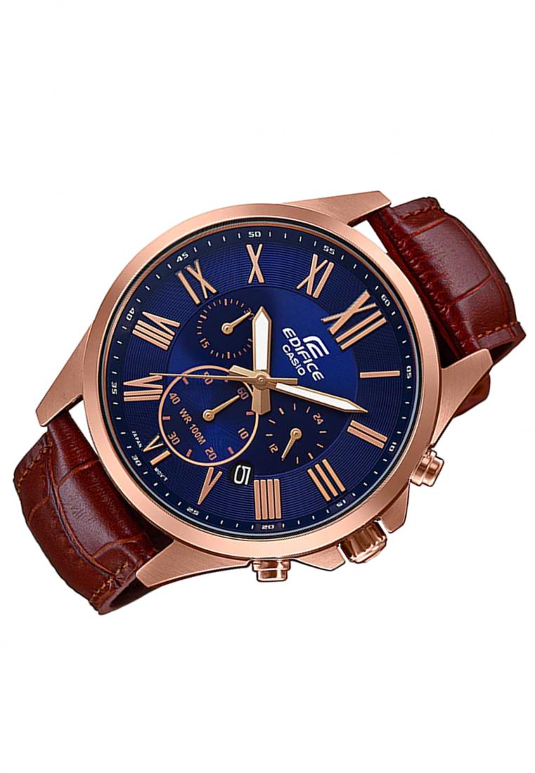 Casio Edifice EFV-500GL-2A Chronograph Leather Strap Watch For Men-Watch Portal Philippines