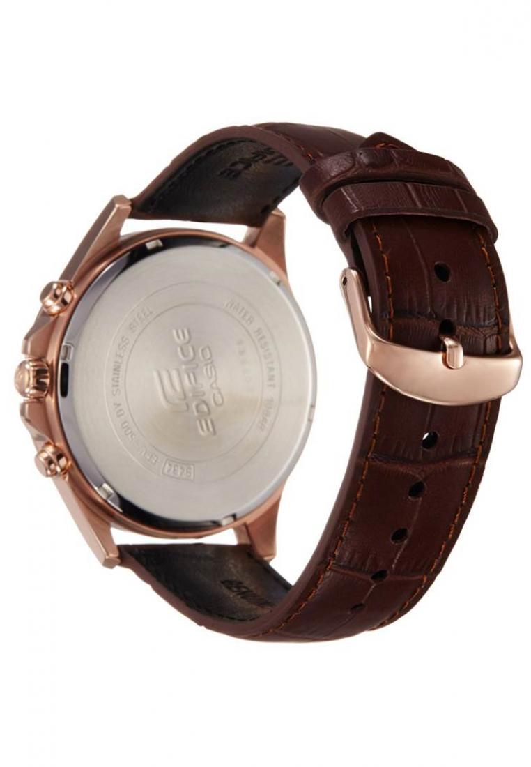 Casio Edifice EFV-500GL-2A Chronograph Leather Strap Watch For Men-Watch Portal Philippines