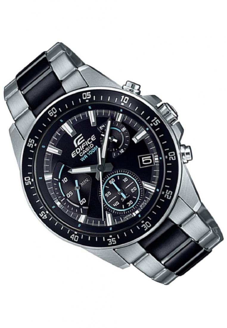 Casio Edifice EFV-540SBK-1A Chronograph Stainless Steel Strap Watch For Men-Watch Portal Philippines