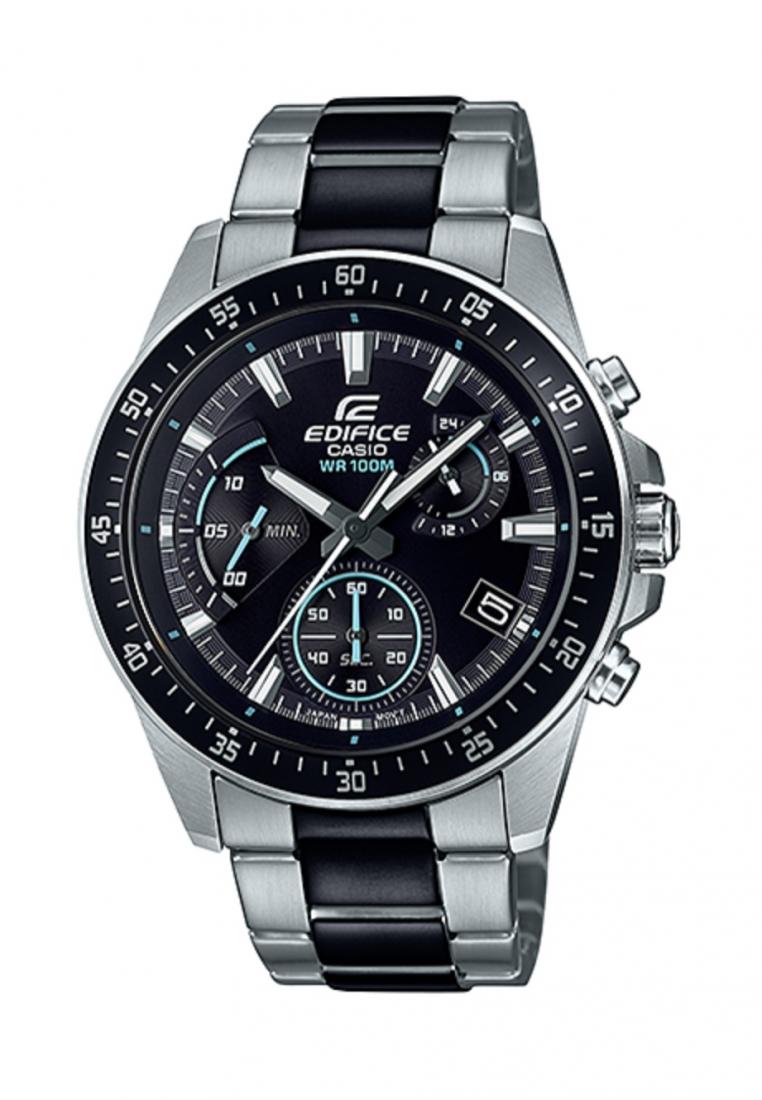 Casio Edifice EFV-540SBK-1A Chronograph Stainless Steel Strap Watch For Men-Watch Portal Philippines