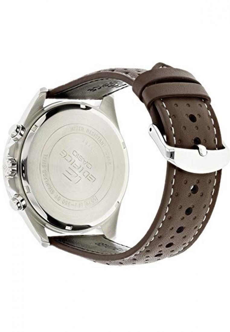 Casio Edifice EFV-550L-5A Chronograph Leather Strap Watch For Men-Watch Portal Philippines