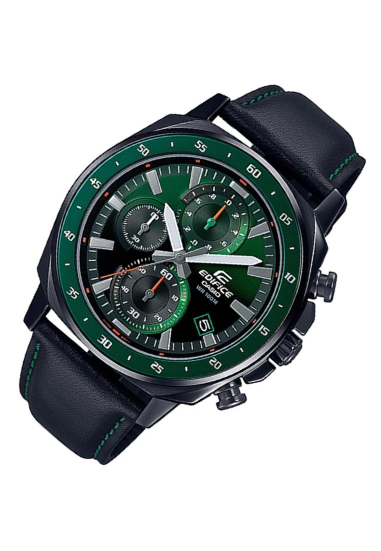 Casio Edifice EFV-600CL-3A Chronograph Leather Strap Watch For Men-Watch Portal Philippines