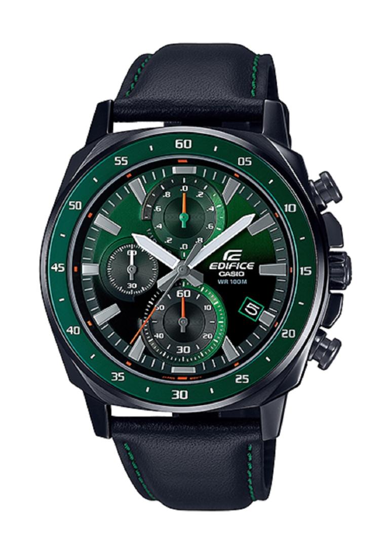 Casio Edifice EFV-600CL-3A Chronograph Leather Strap Watch For Men-Watch Portal Philippines