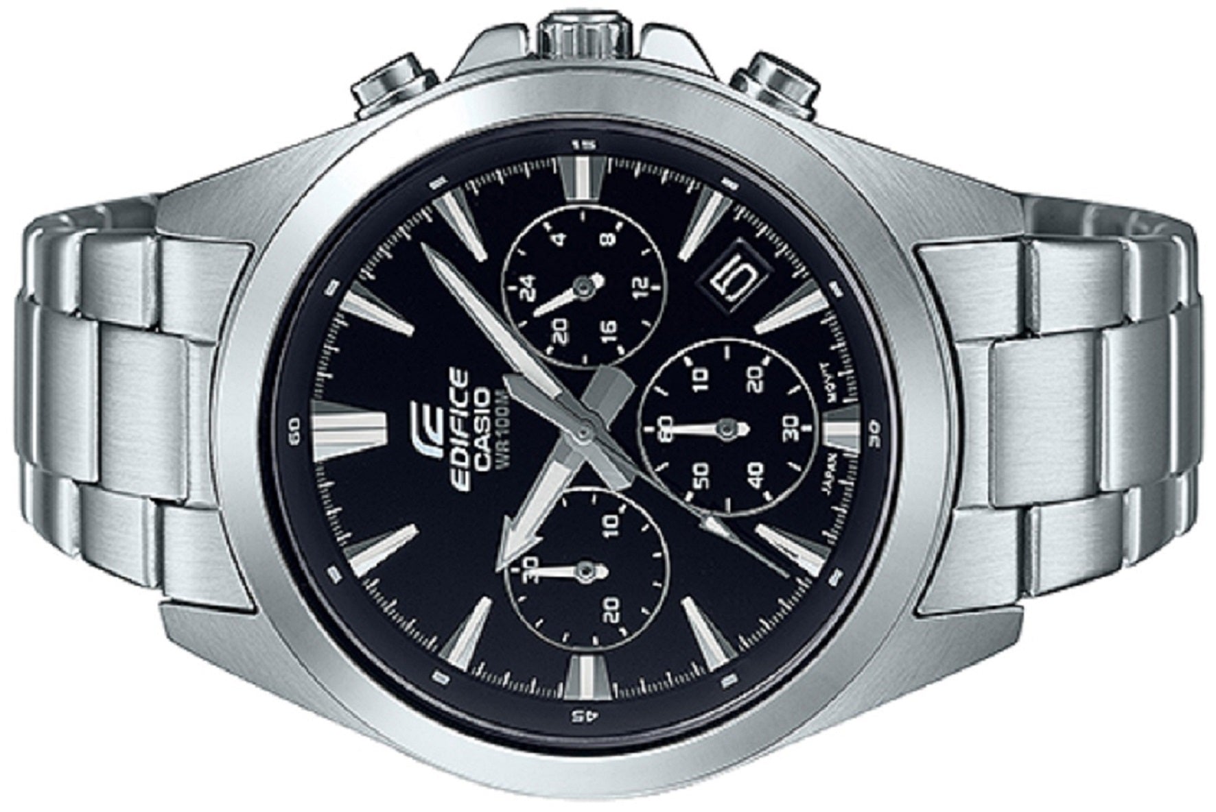 Casio Edifice EFV-630D-1A Chronograph Stainless Steel Strap Watch For Men-Watch Portal Philippines