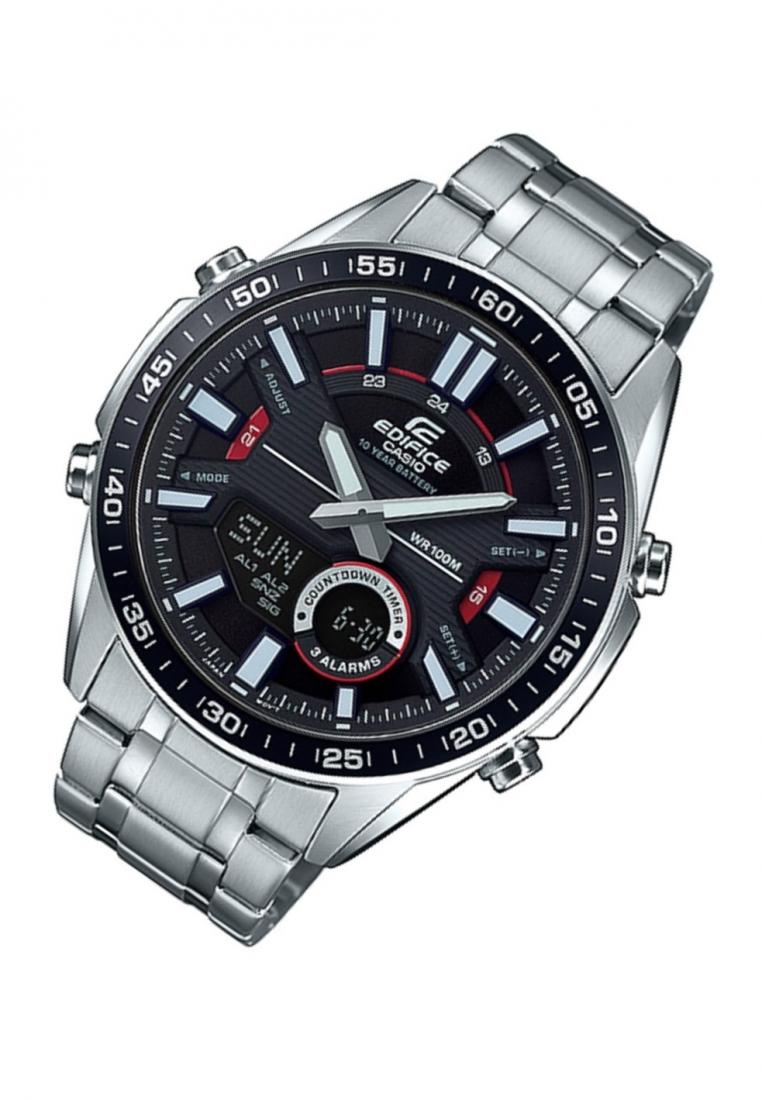 Casio Edifice EFV-C100D-1A Digital Analog Stainless Steel Strap Watch For Men-Watch Portal Philippines