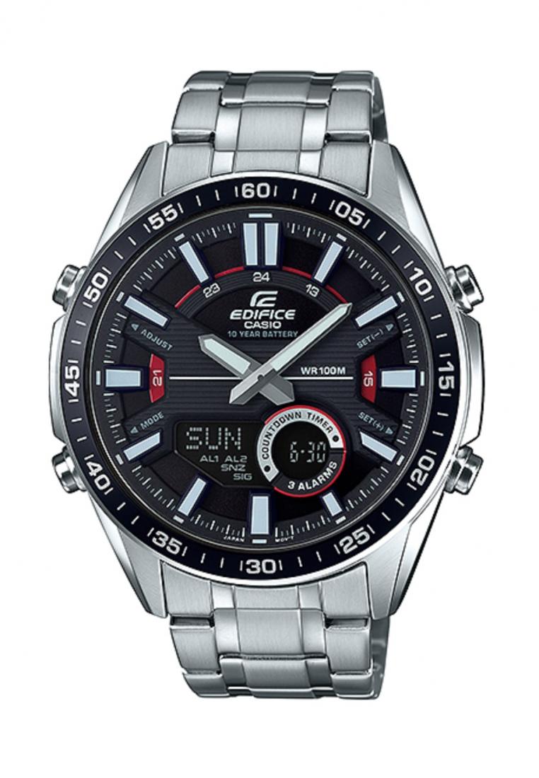 Casio Edifice EFV-C100D-1A Digital Analog Stainless Steel Strap Watch For Men-Watch Portal Philippines