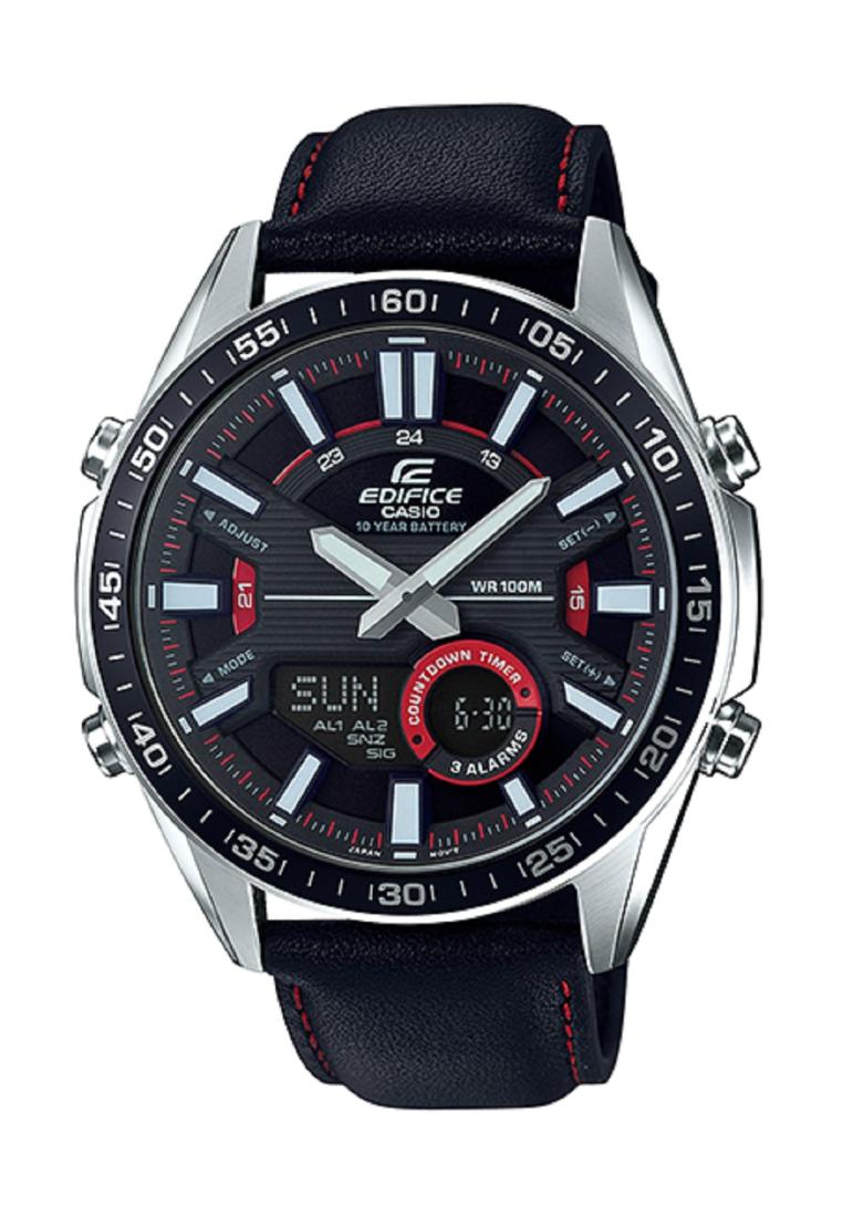 Casio Edifice EFV-C100L-1A Digital Analog Leather Strap Watch For Men-Watch Portal Philippines