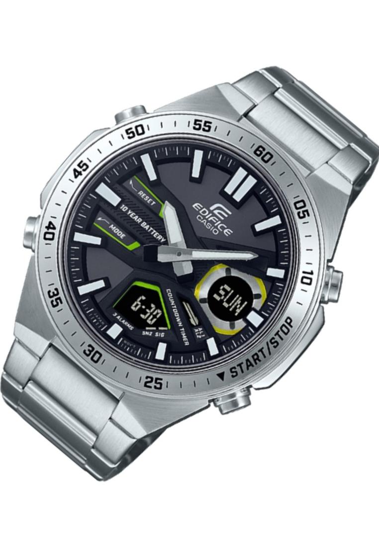 Casio Edifice EFV-C110D-1A3 Digital Analog Stainless Steel Strap Watch For Men-Watch Portal Philippines