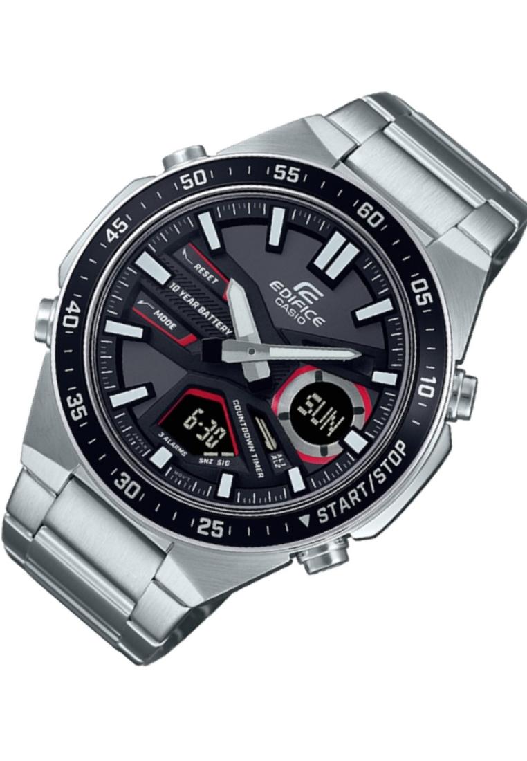 Casio Edifice EFV-C110D-1A4 Digital Analog Stainless Steel Strap Watch For Men-Watch Portal Philippines