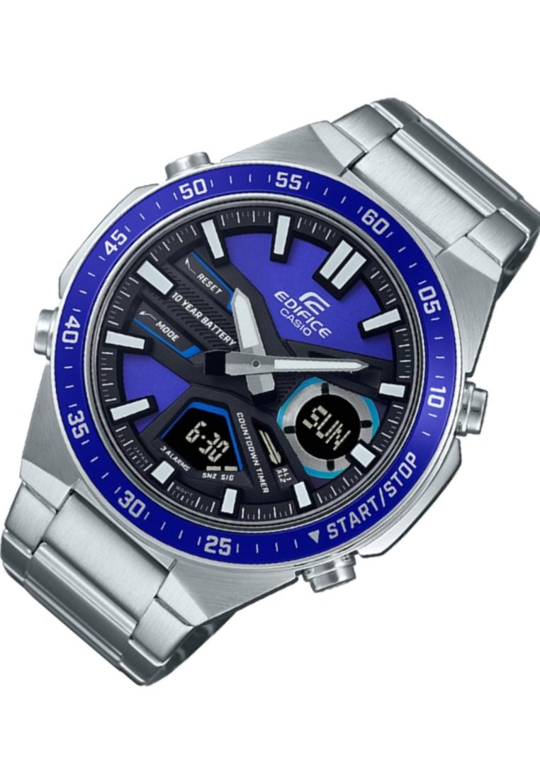 Casio Edifice EFV-C110D-2A Digital Analog Stainless Steel Strap Watch For Men-Watch Portal Philippines