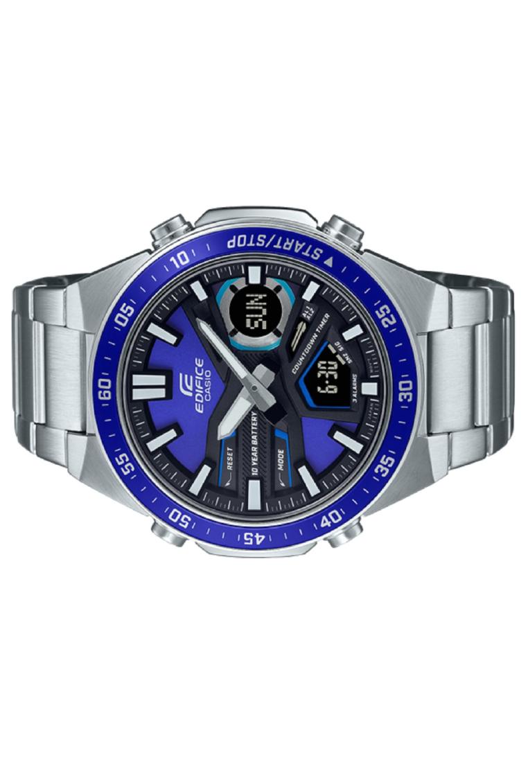 Casio Edifice EFV-C110D-2A Digital Analog Stainless Steel Strap Watch For Men-Watch Portal Philippines