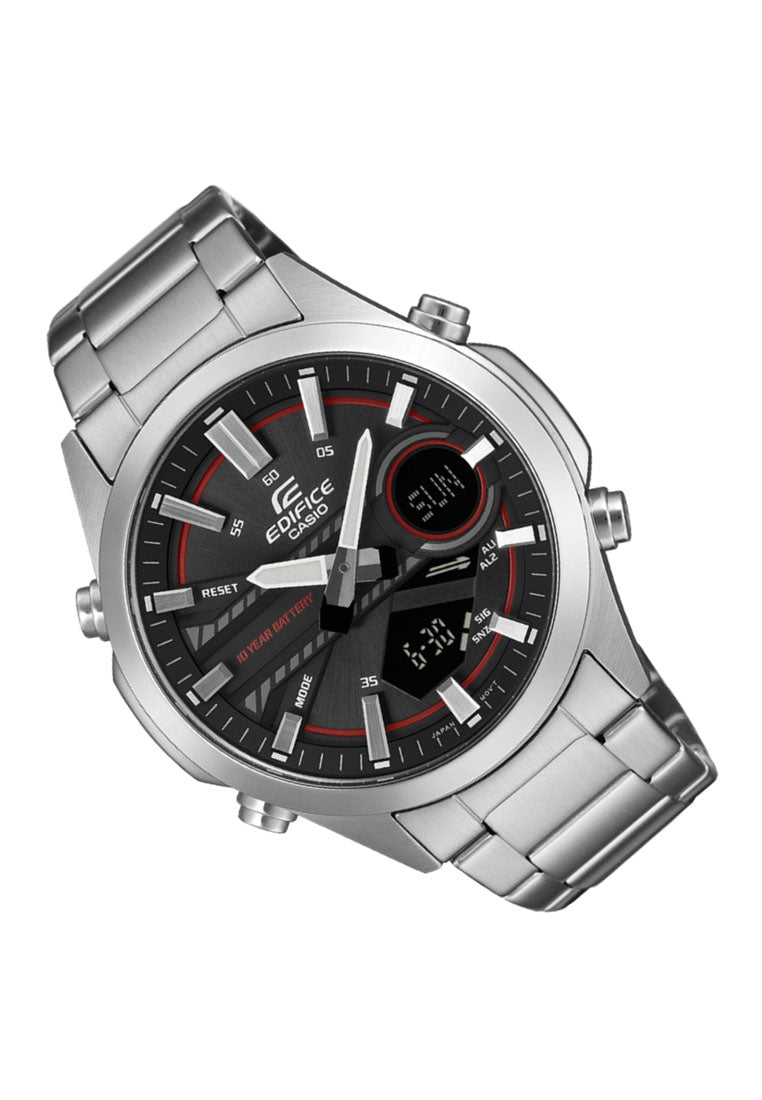 Casio Edifice EFV-C120D-1A4 Digital Analog Stainless Steel Strap Watch for Men-Watch Portal Philippines