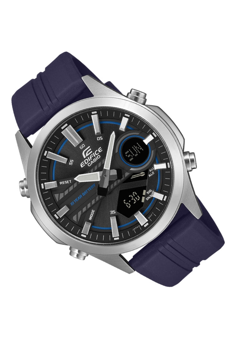 Casio Edifice EFV-C120P-1A2 Digital Analog Rubber Strap Watch for Men-Watch Portal Philippines