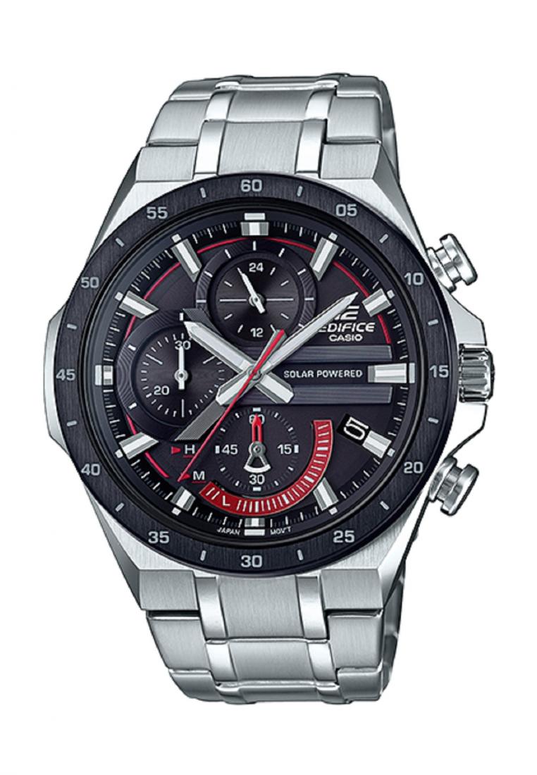 Casio Edifice EQS-920DB-1A Solar Chronograph Stainless Steel Strap Watch For Men-Watch Portal Philippines
