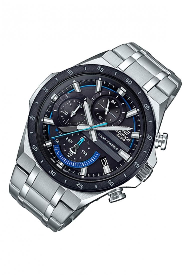 Casio Edifice EQS-920DB-1B Solar Chronograph Stainless Steel Strap Watch For Men-Watch Portal Philippines