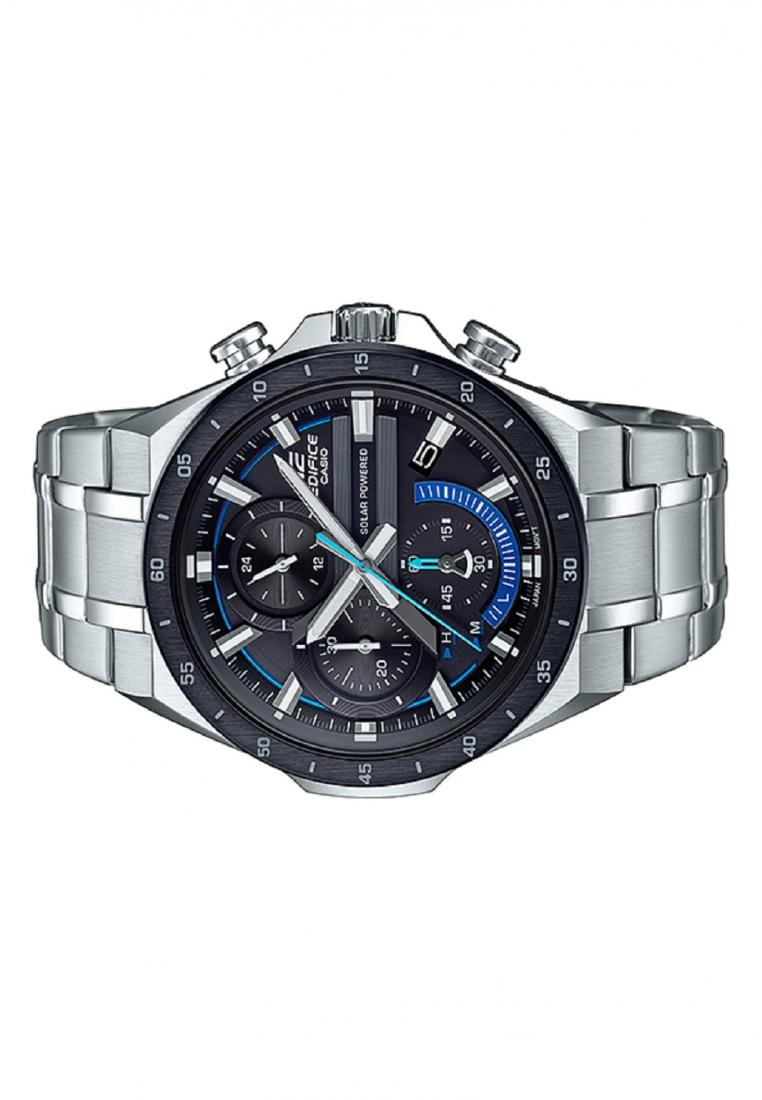 Casio Edifice EQS-920DB-1B Solar Chronograph Stainless Steel Strap Watch For Men-Watch Portal Philippines