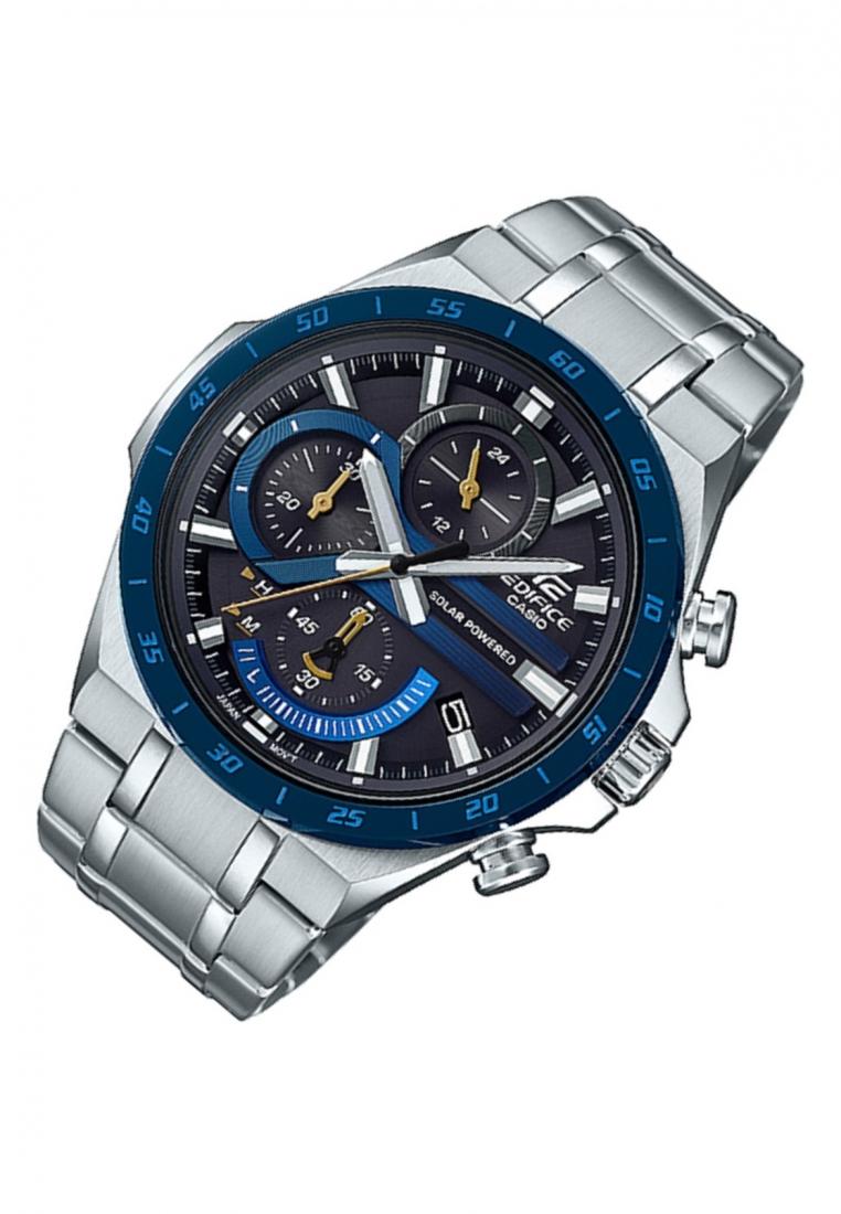 Casio Edifice EQS-920DB-2A Solar Chronograph Stainless Steel Strap Watch For Men-Watch Portal Philippines