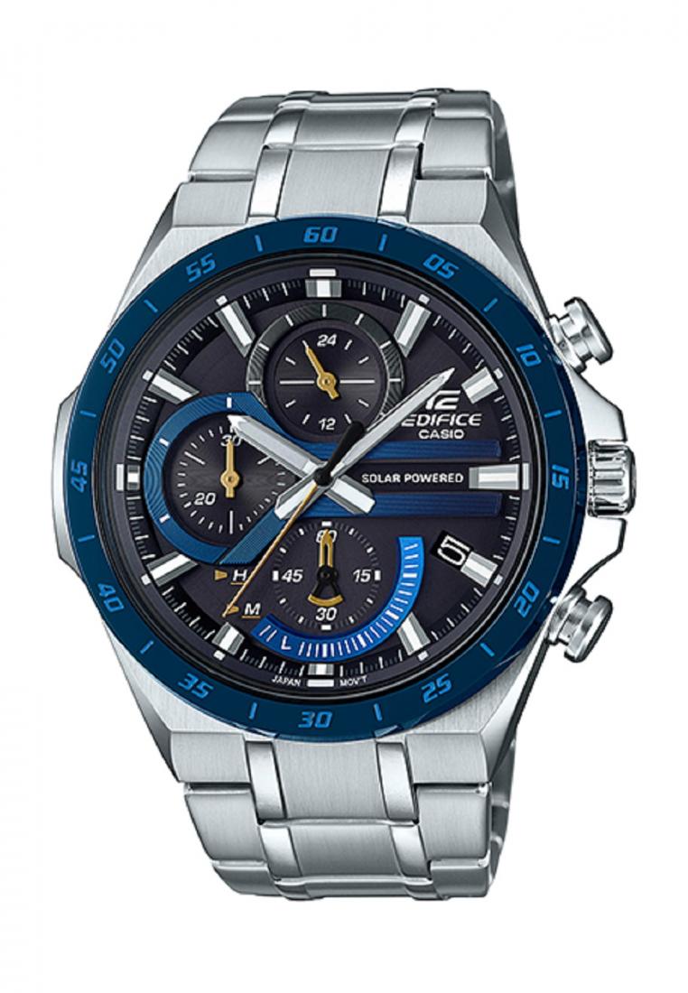 Casio Edifice EQS-920DB-2A Solar Chronograph Stainless Steel Strap Watch For Men-Watch Portal Philippines