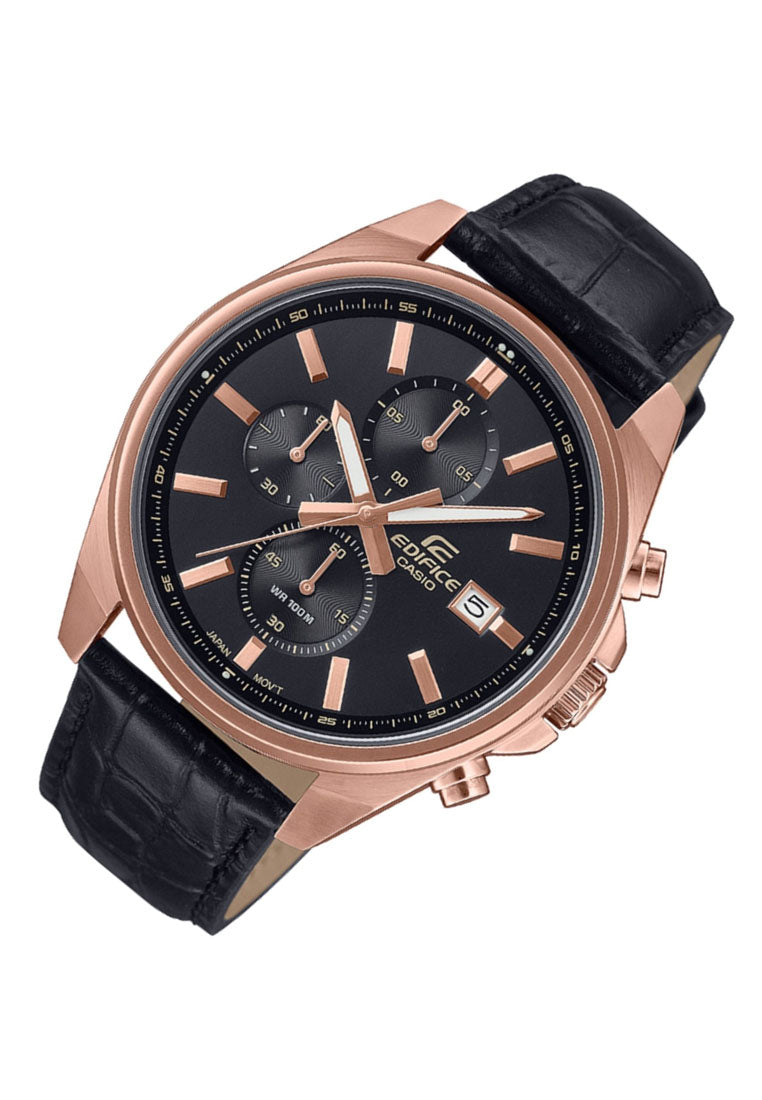 Casio EFV-610ECL-1A Analog Leather Strap Chronograph Watch For Men-Watch Portal Philippines