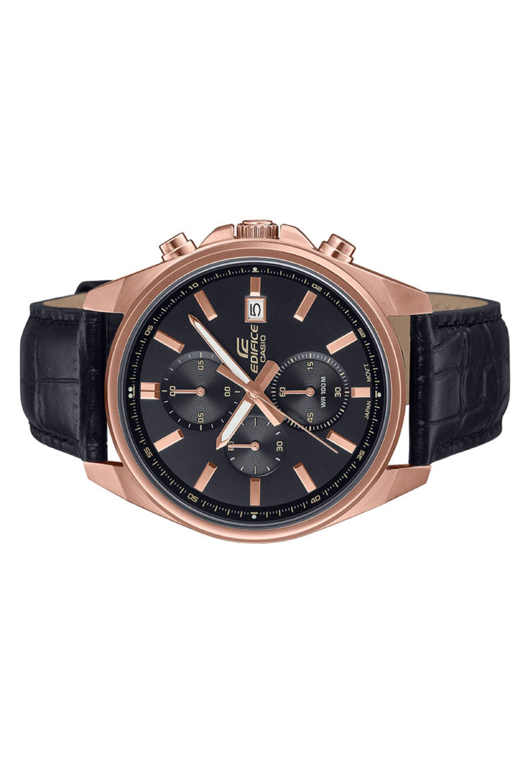Casio EFV-610ECL-1A Analog Leather Strap Chronograph Watch For Men-Watch Portal Philippines