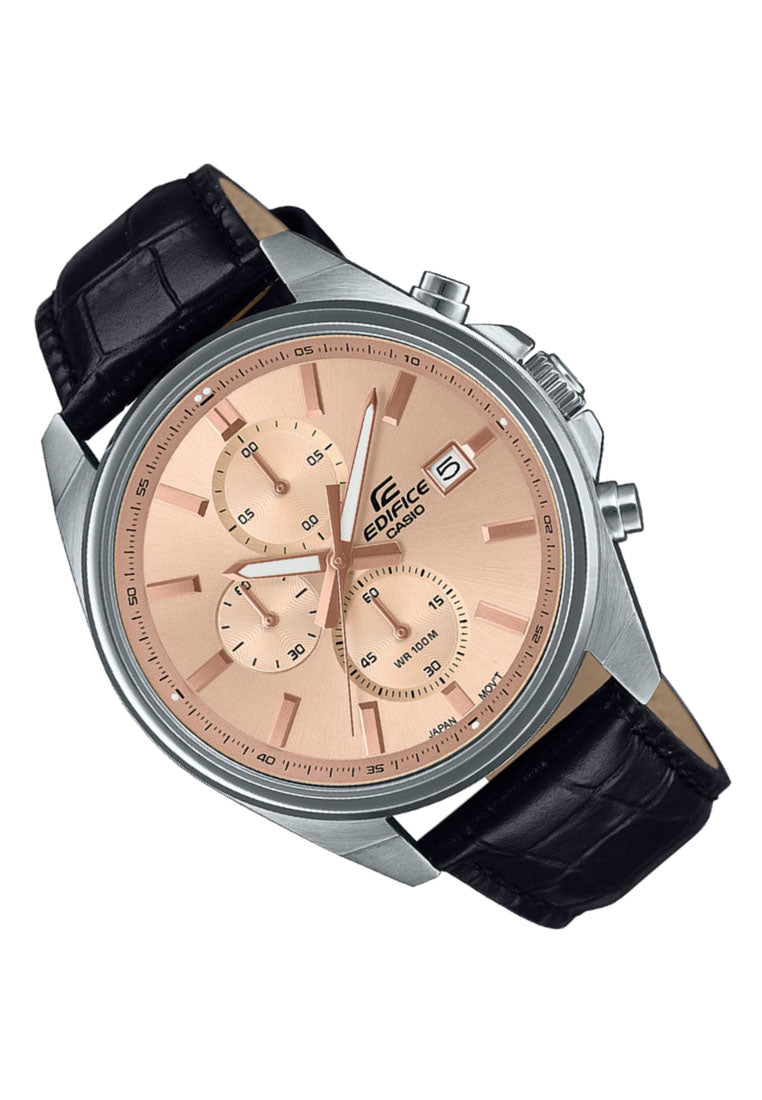 Casio EFV-610EL-5A Analog Leather Strap Chronograph Watch For Men-Watch Portal Philippines