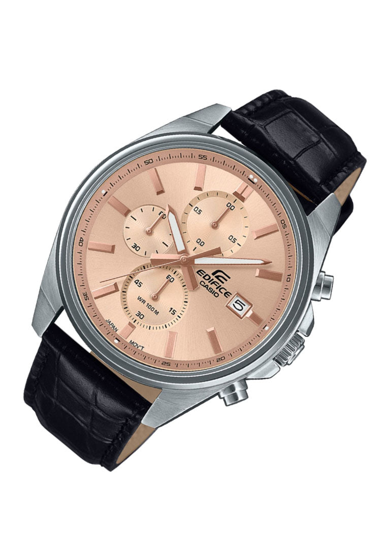 Casio EFV-610EL-5A Analog Leather Strap Chronograph Watch For Men-Watch Portal Philippines