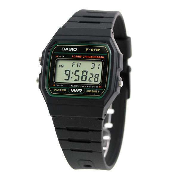 Casio F-91W-3DG Black Resin Strap Watch for Men and Women-Watch Portal Philippines