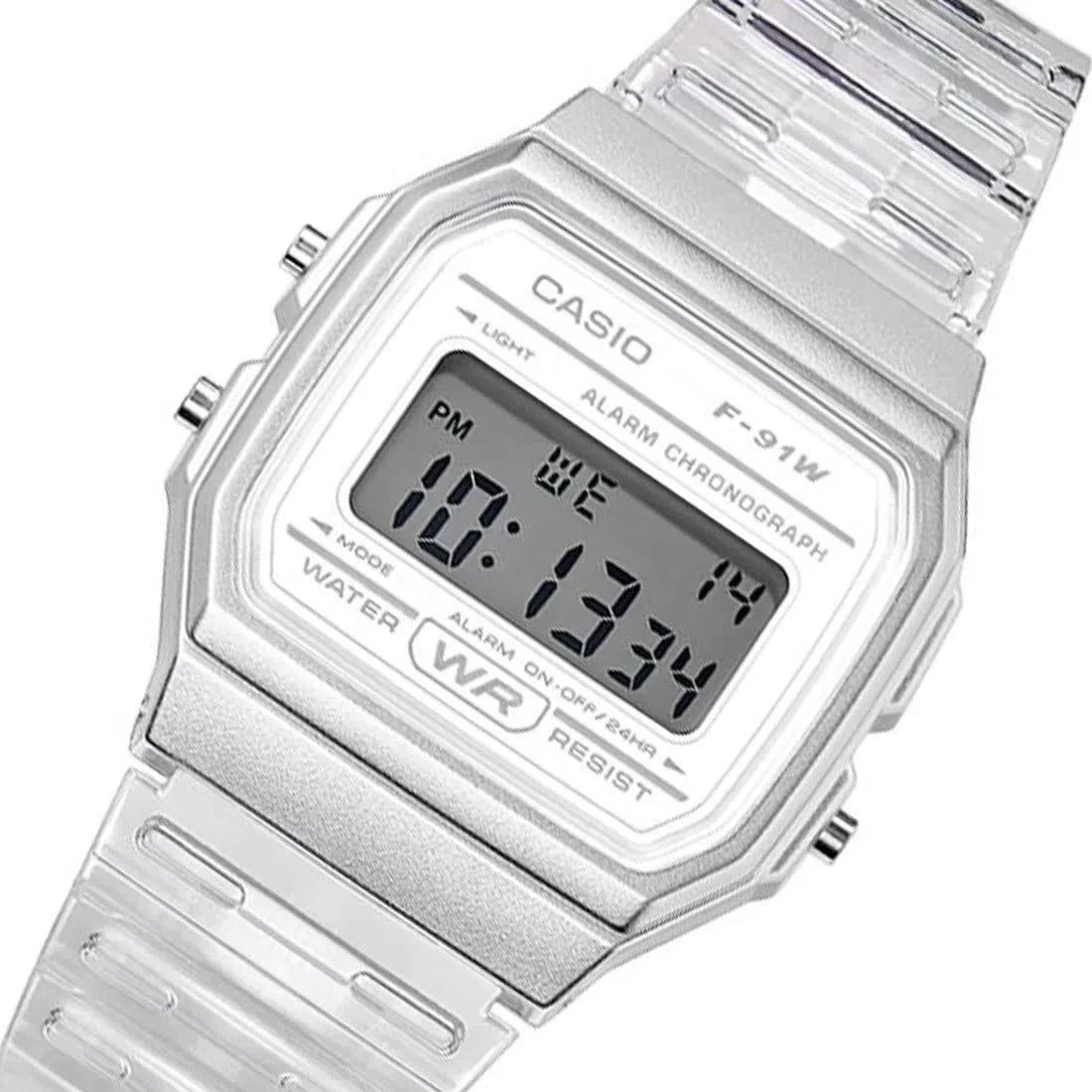 Casio F-91WS-7DF Resin Transparent Strap Watch for Women-Watch Portal Philippines