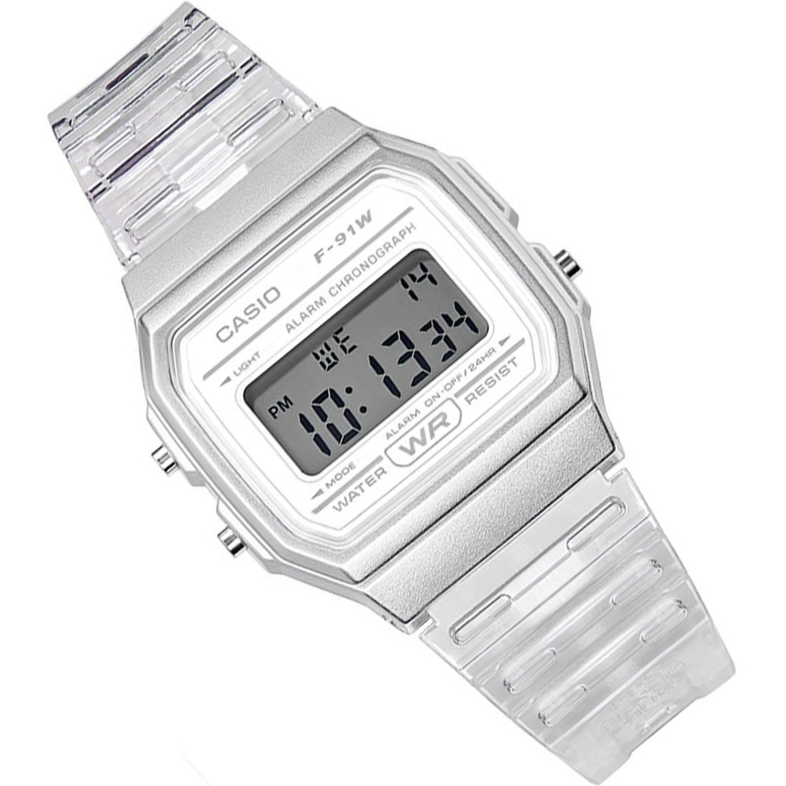 Casio F-91WS-7DF Resin Transparent Strap Watch for Women-Watch Portal Philippines