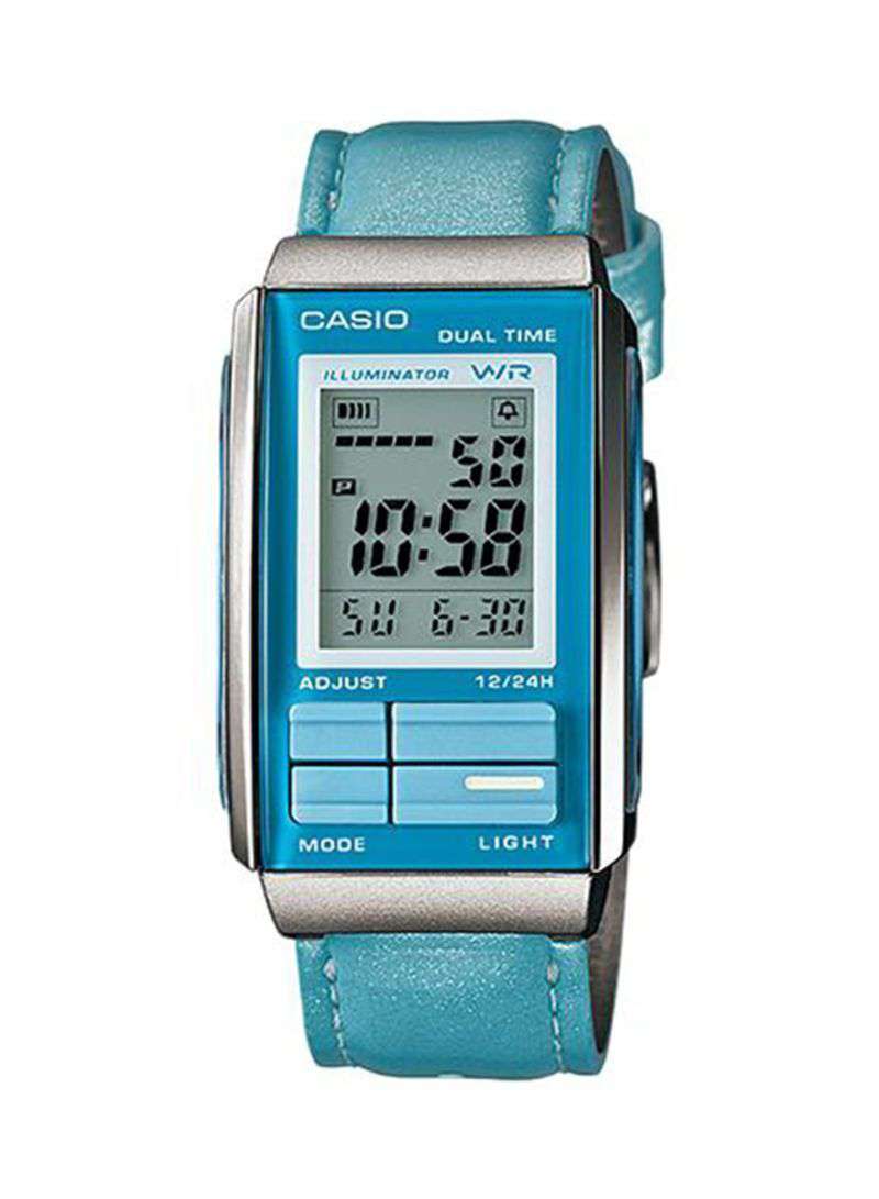 Casio Futurist LA-201WBL-2A Blue Leather Strap Watch for Women-Watch Portal Philippines