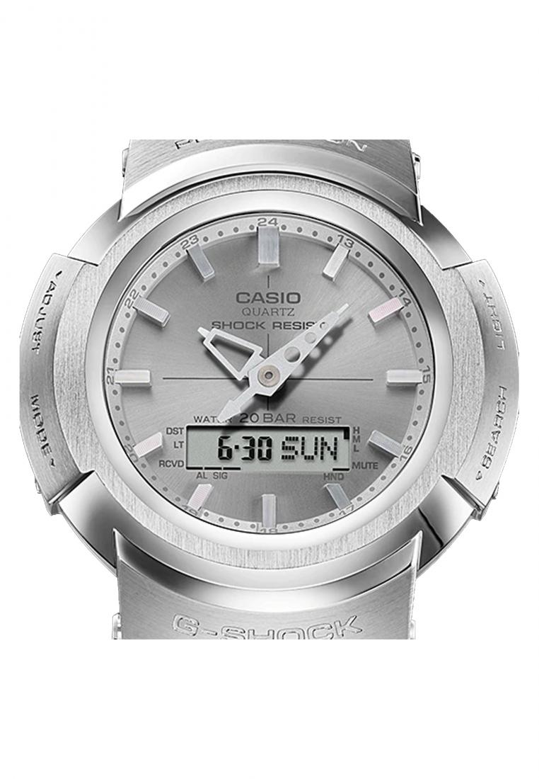 Casio G-shock AWM-500D-1A8 Solar Digital Analog Stainless Steel Strap Watch For Men-Watch Portal Philippines
