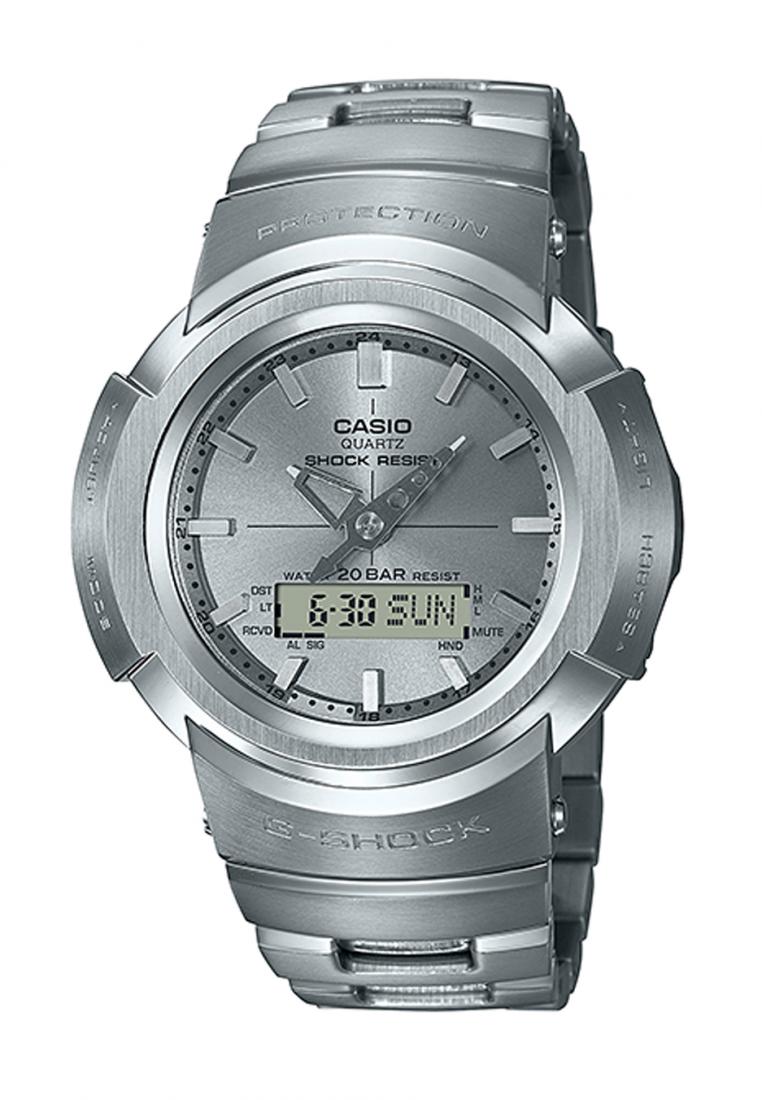 Casio G-shock AWM-500D-1A8 Solar Digital Analog Stainless Steel Strap Watch For Men-Watch Portal Philippines