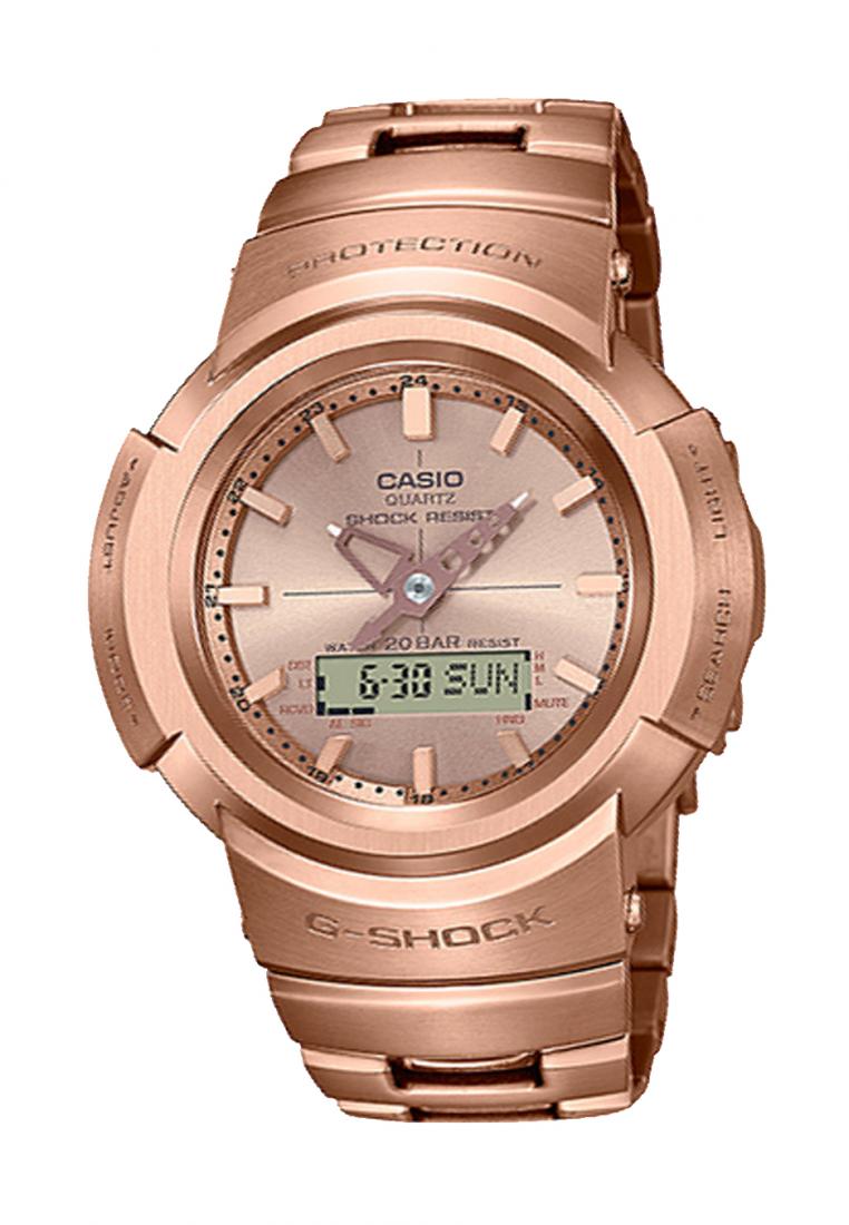 Casio G-shock AWM-500GD-4A Solar Digital Analog Stainless Steel Strap Watch For Men-Watch Portal Philippines