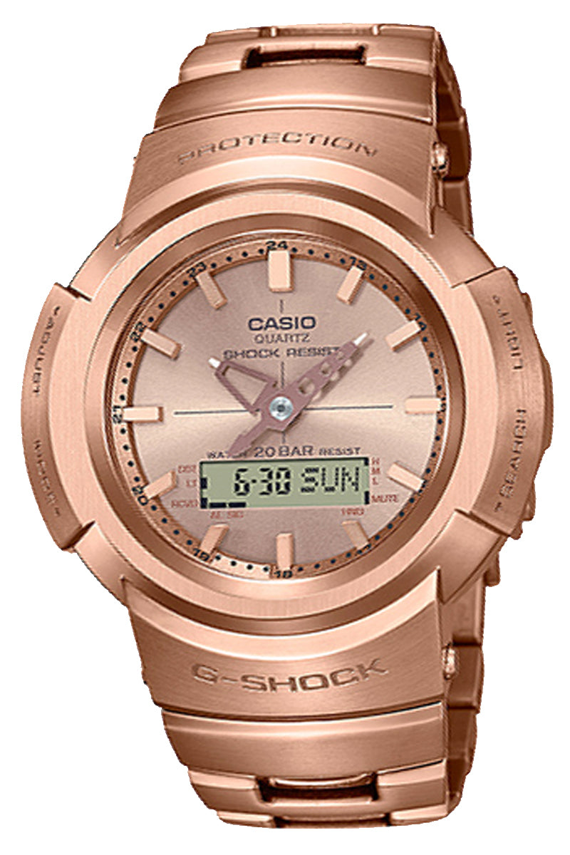 Casio G-shock AWM-500GD-4A Solar Digital Analog Stainless Steel Strap Watch For Men-Watch Portal Philippines