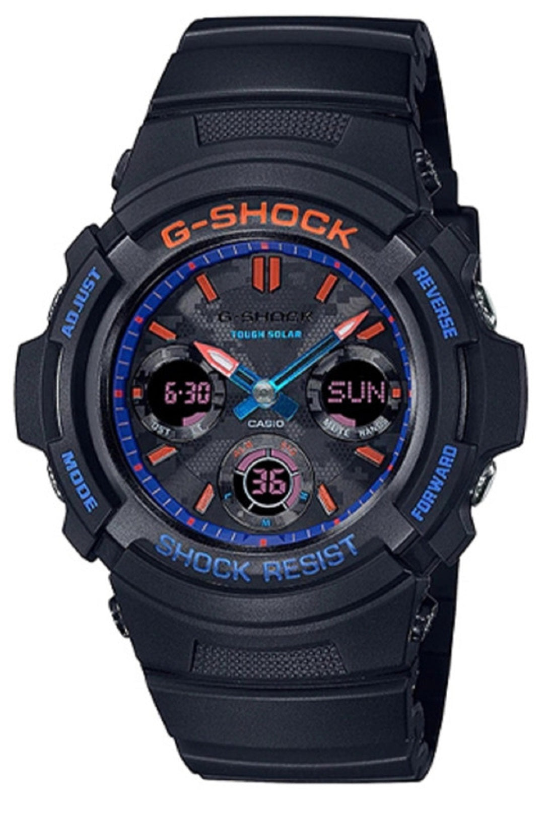 Casio G-shock AWR-M100SCT-1A Solar Digital Analog Rubber Strap Watch For Men-Watch Portal Philippines