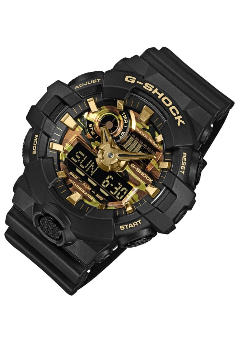 Casio G-shock "Bold Camo & Gold" Digital Analog Rubber Strap Watch for Men GA-700CF-1ADR-Watch Portal Philippines
