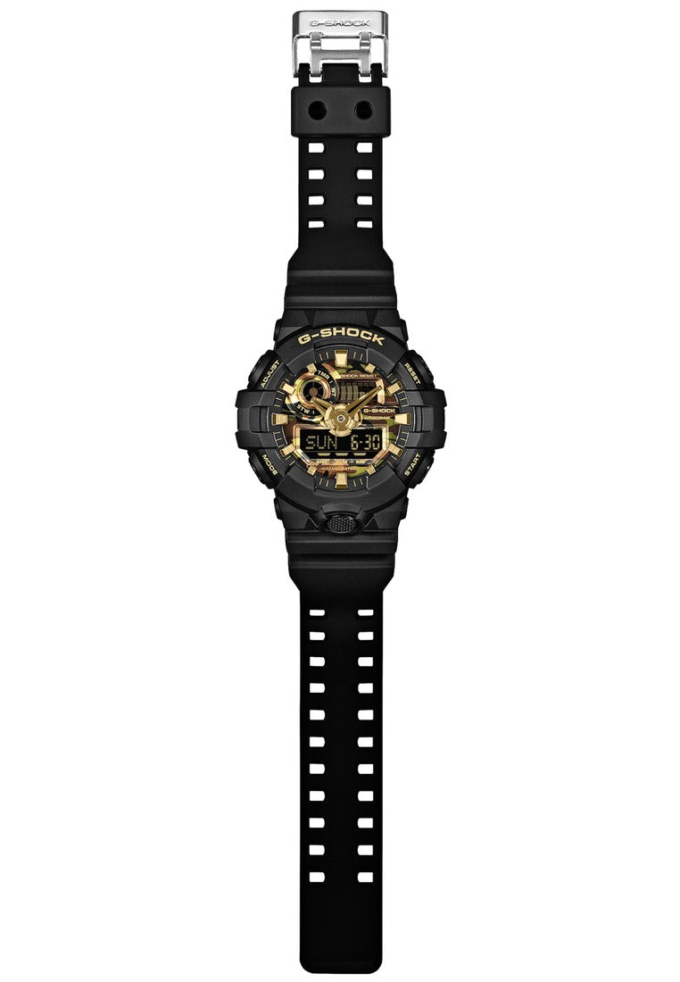 Casio G-shock "Bold Camo & Gold" Digital Analog Rubber Strap Watch for Men GA-700CF-1ADR-Watch Portal Philippines