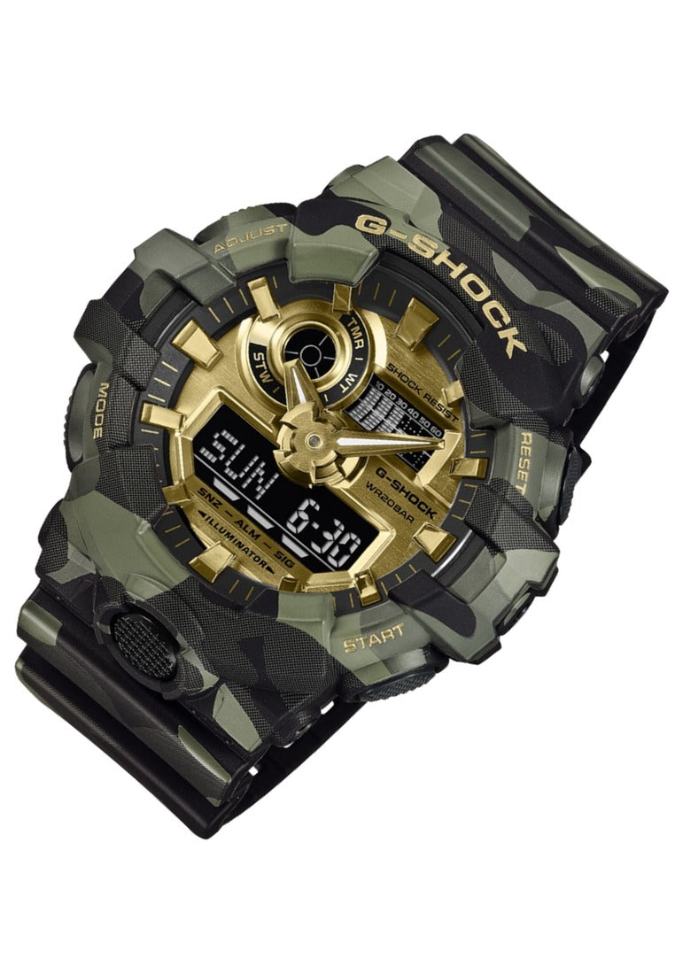 Casio G-shock "Bold Camo & Gold" Digital Analog Rubber Strap Watch for Men GA-700CMG-3ADR-Watch Portal Philippines