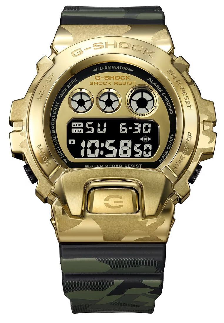 Casio G-shock "Bold Camo & Gold" Digital Rubber Strap Watch for Men GM-6900CMG-3DR-Watch Portal Philippines