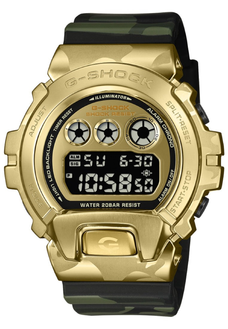 Casio G-shock "Bold Camo & Gold" Digital Rubber Strap Watch for Men GM-6900CMG-3DR-Watch Portal Philippines