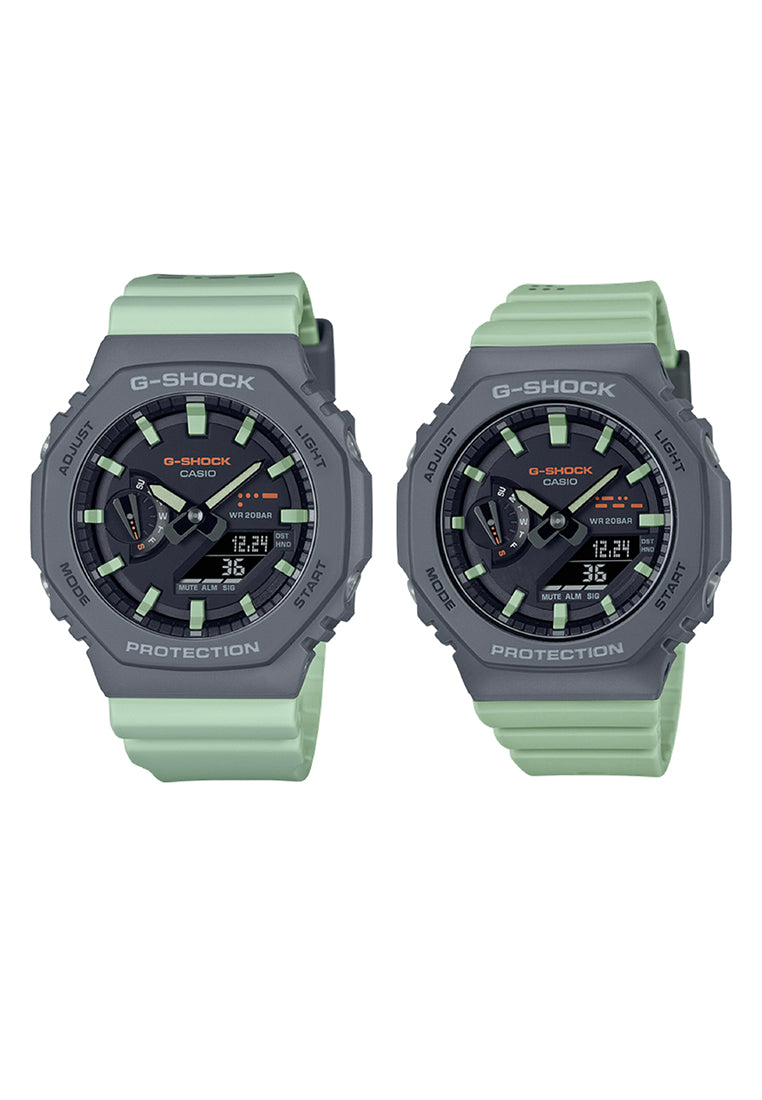 Casio G-Shock Couple Watch LOV-22B-8ADR Digital Analog Rubber Strap Watch
